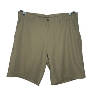 PGA Tour Mens Khaki Golf Shorts Size 36 Polyester Lightweight Relaxed Fit Golf